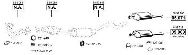 ASMET OP050980 Exhaust System